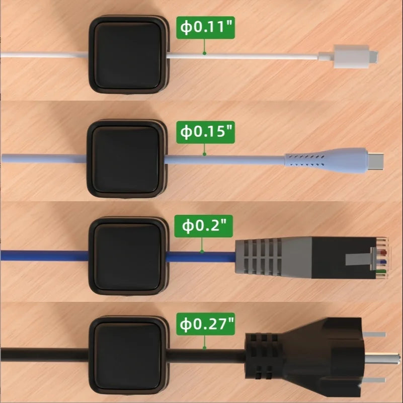 6pcs wire organizer bracket, magnetic desktop cable clamp management, bedroom, kitchen appliances, office supplies