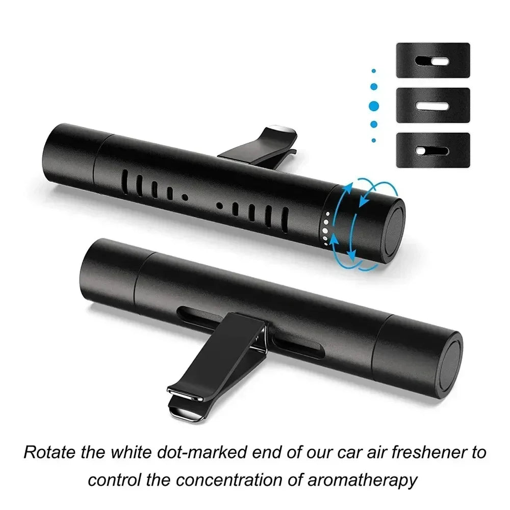 Car Fragrance Custom Vent Clip Cylindrical Essential Oil Car Diffuser Vent Clip with 1/10 Refill Sticks for Auto Office Kitchen