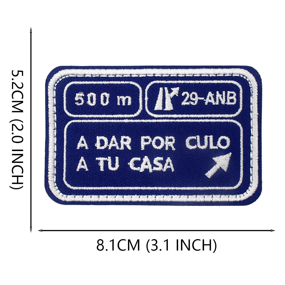 20kg Strength Lifting Barbell 500m A Llorar A Dar Por Patch PVC Emblem With Hook Fastening For Backpack Cap Vest Helmet Uniform