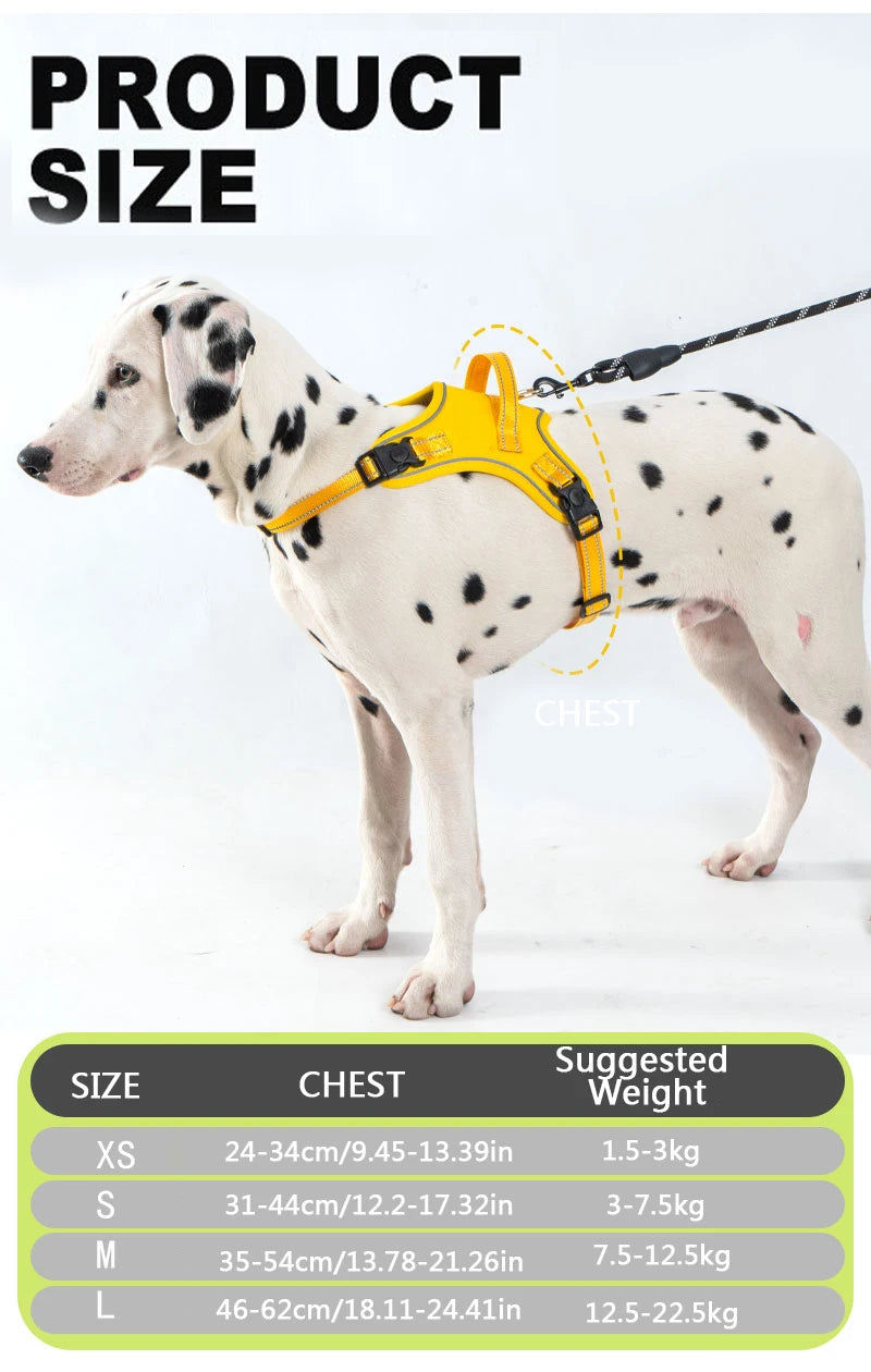 Dog Harness Pet Saddle Quick Wear Structure Protection Ultra Light Chest Strap Safety Anti Break Explosion Proof Dog Vest