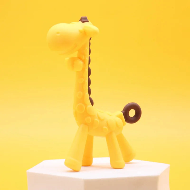1/50pcs Silicone Toys Baby Silicone Giraffe Teethingers Children Cartoon