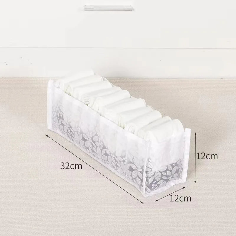 Jeans Compartment Storage Box Closet Clothes Drawer Separation Box Underwear Pants Drawer Divider Bra Socks T-shirt Organizer