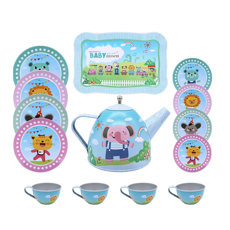Simulation Tea Set Teapot Kitchen Afternoon Tea Pretend Play Toy Children's Play House Tableware Educational Toys For Girls Kids