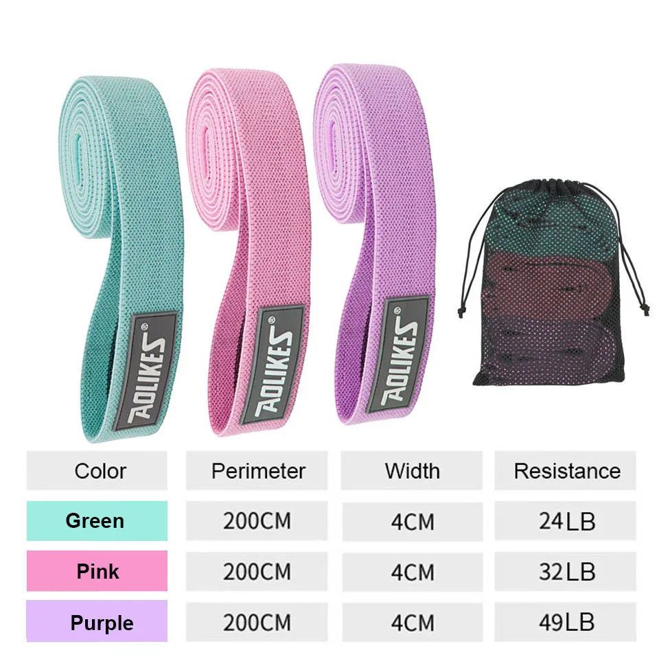 AOLIKES 3PCS Long Resistance Bands Set Yoga Pull Up