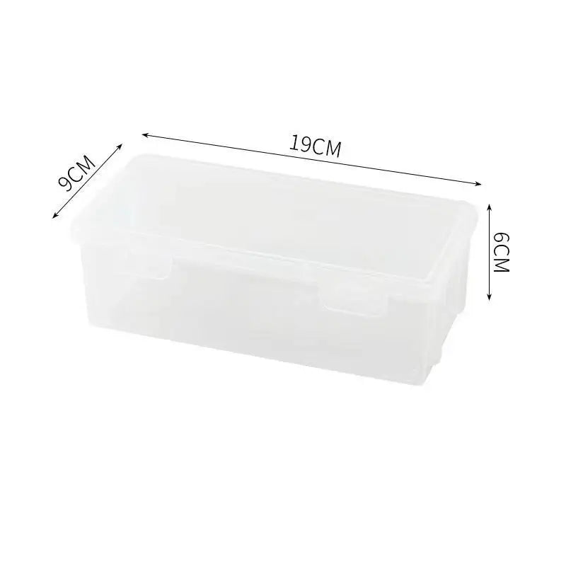Black Desk Organizer Transparent Plastic Storage Box With Lid For Pens Pencils Markers School Supplies & Office Organization