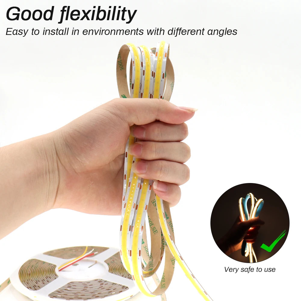 Dimmable COB LED Strip Light, High CRI