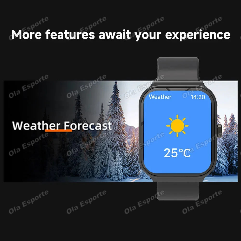 Smart Watch Men 2.01'' AMOLED Screen Waterproof Multiple Sport