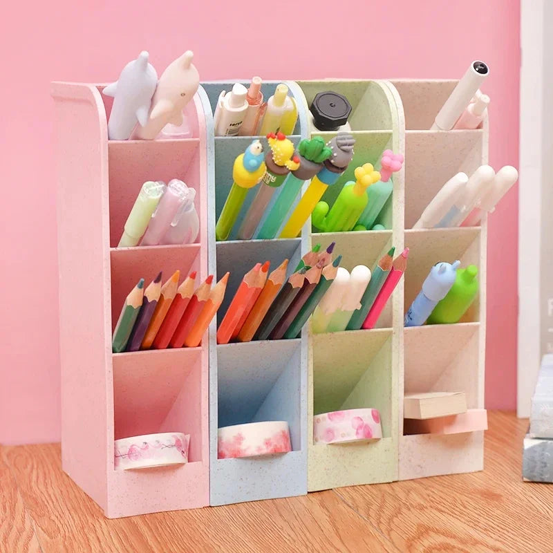 1pc Multi-Layer Pen Holder & Cosmetic Brush Storage Holder - Perfect for Office & School Supplies Pen Organizer Desk Organizer