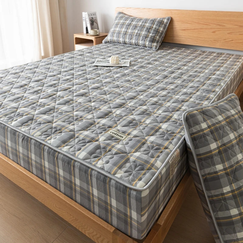 A-Class Pre-Washed Cotton Mattress Protector Cover - Ultra Soft, Antibacterial, Hypoallergenic for a Serene Sleep Experience