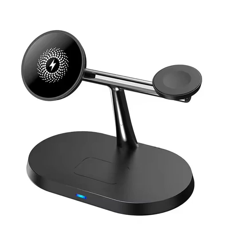 2025 3 in 1 30w Qi2 Wireless Charger Stand Fast Charging for iPhone 17 16 15 14 13 12 iWatch Airpods Wireless Charging Station