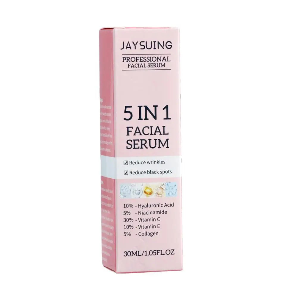 1/2/3pcs 30ml 5 In 1 Face Serum Moisturizing Vitamin C Hyaluronic Acid Facial Serum Shrink Pores Skin Care