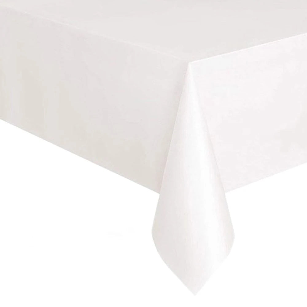 Disposable Tablecloth Pink Blue White Plastic Tablecloths for Birthday Party Christmas Table Cover Rectangular Table Tablecloths