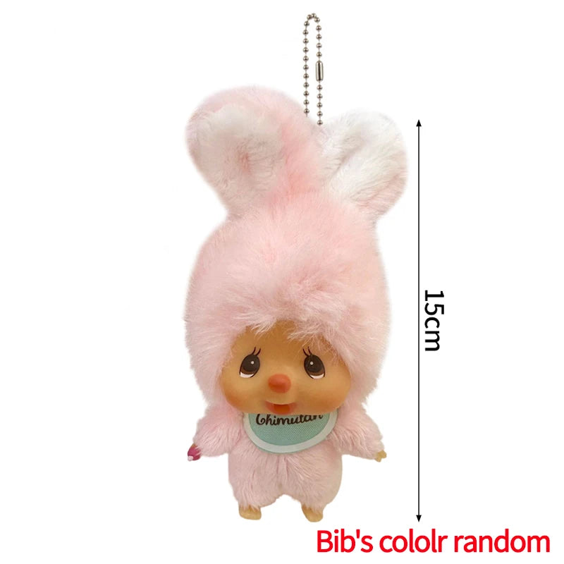 Monchhichi Keychain Kawaii Keychains for Bags Monchhichi Doll Hanging Pendants Children's Day Birthday Gift 몬치치