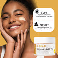 LKIAE Glycolic Acid Brightening Skin Care Set, Reduce Dark Spots, Unclog Pores, Clean Skin, Whitening Kit For All Skin Types