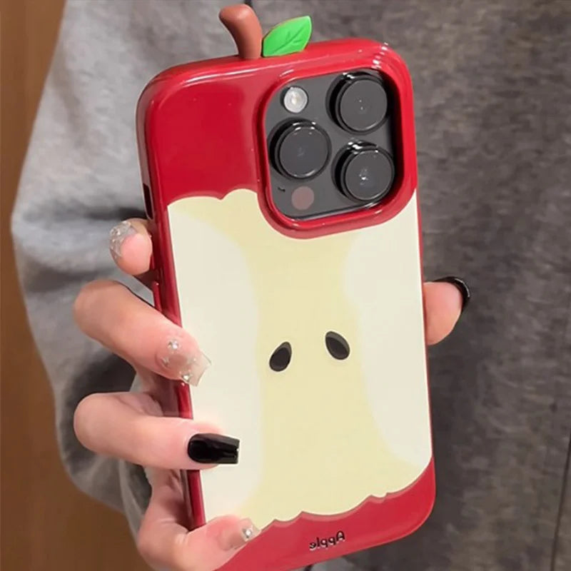 3D Apple Core Phone Case For Iphone 17/16/15/14/13 Pro Max Korean Style Anti Drop Anti Scratch Phone Case