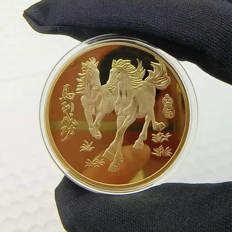 1PC  Metal Collection 2026 New Year Souvenir 40mm Chinese Coins Lucky Animal Horse Collectible Coins