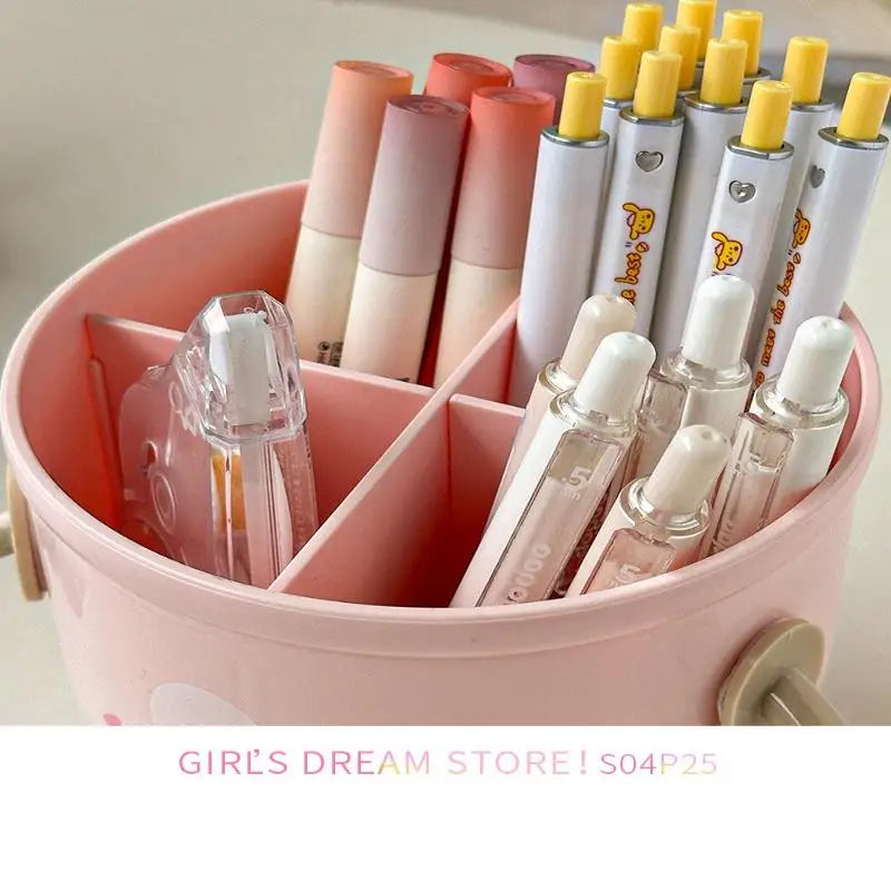 Creative Big Eyes Pencil Holder With Hook Table Stationery Storage Box Pen Holder Rack Student Children Girls Desk Organizer