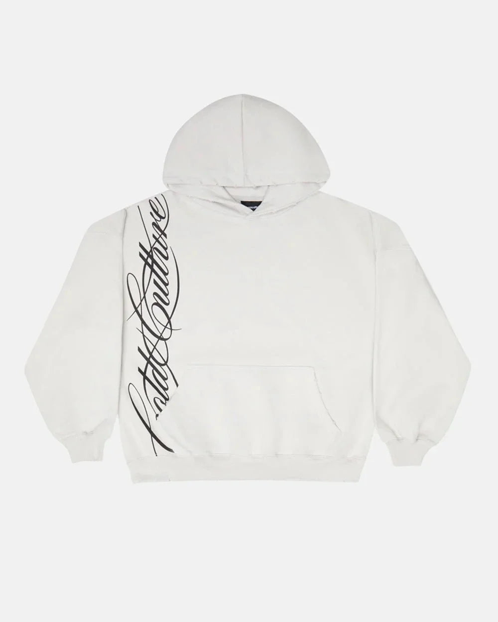 Y2k High Street Trend White Oversized Letter Print Loose Men Women Retro Harajuku Casual Hip Hop Pullover Hoodie Sweatshirt