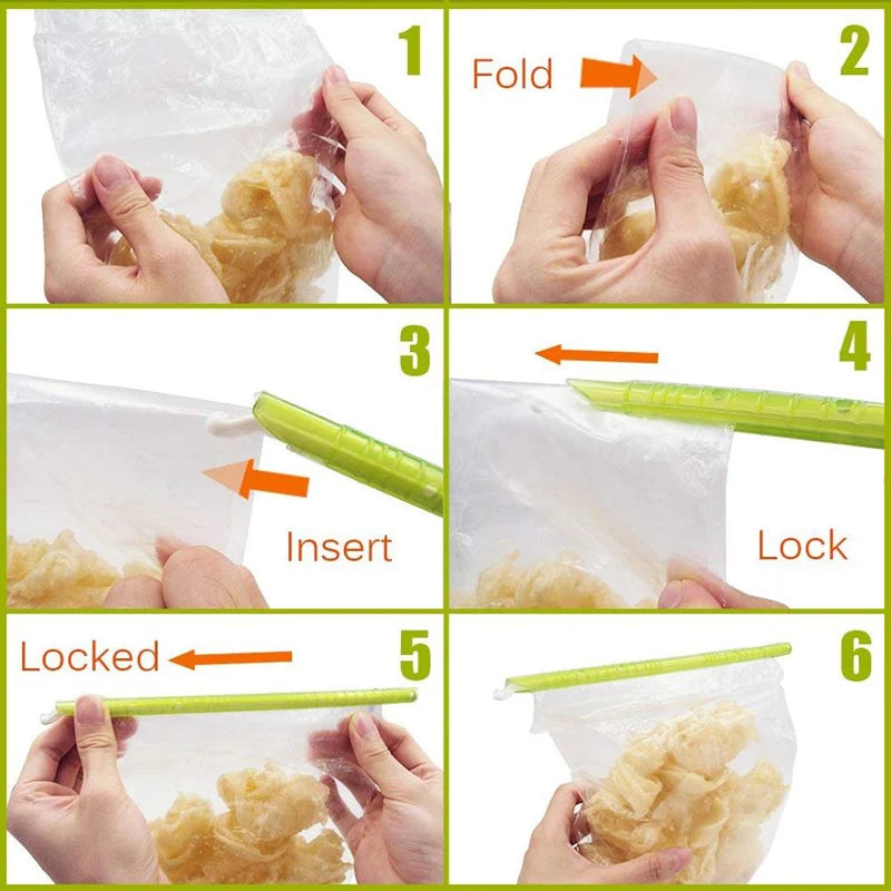 30Pcs/15Pcs Set Bag Clips Food Snack Bags Sealing Clips Seal Stick Food Preservation Sealer Reusable Kitchen Storege Organizer