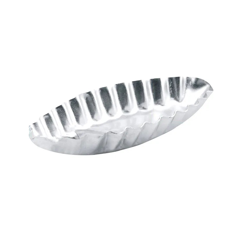 5/10/15pcs Boat Shape Egg Tart Mold Aluminum Cookies Fruit Cake Moulds For Kitchen Pudding Pastry Baking Decorating Tools