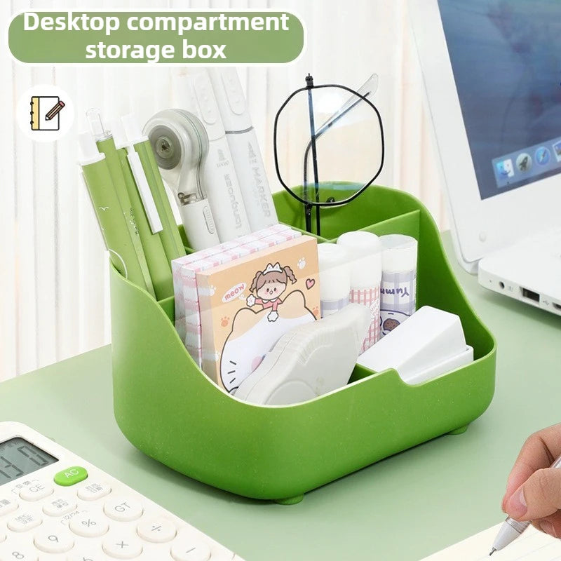 Multi-Compartment Storage Box - Large Capacity & Multi-Functional Desk Organizer for Office Supplies, Cosmetics Tidy Arrangement