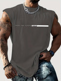 Men's Summer Casual Sports Loose FACE the FUTURE Pattern Printed