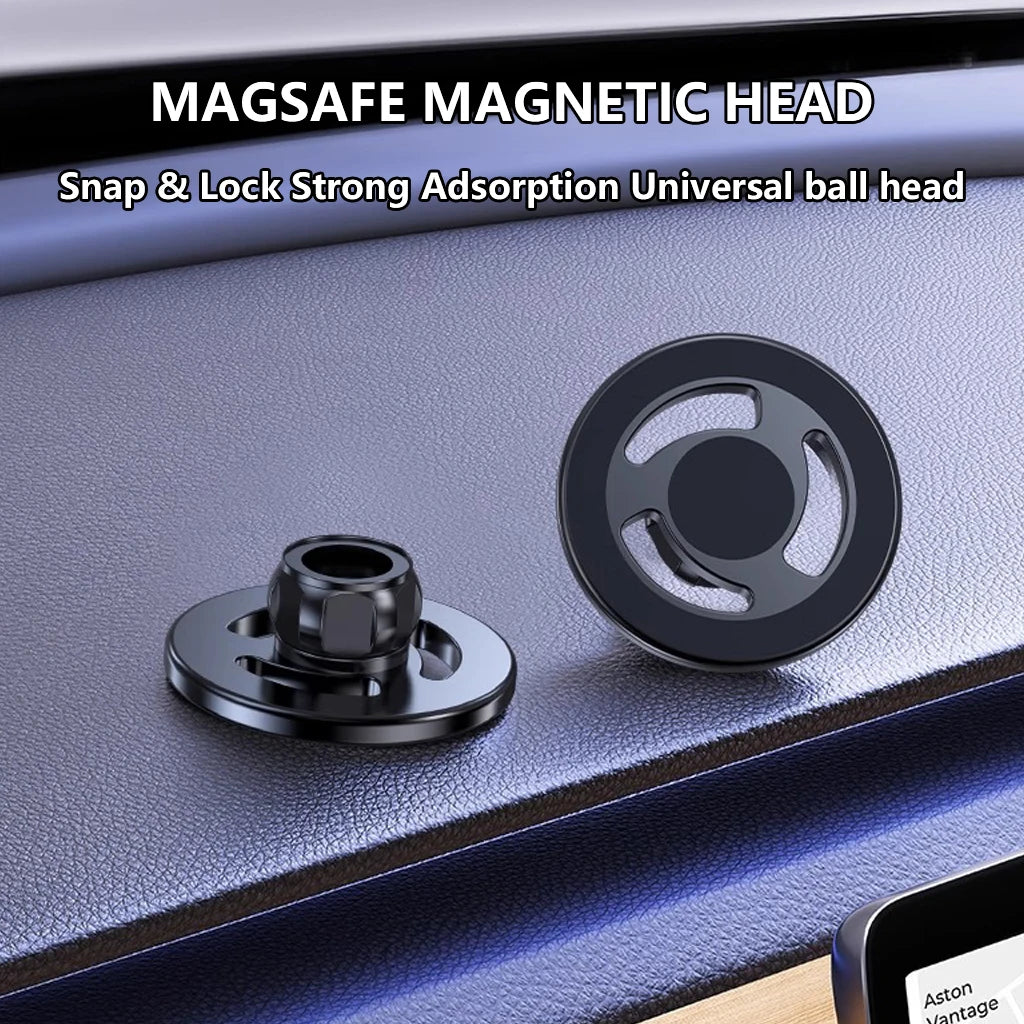 For MagSafe Magnetic Car Mount Accessories Universal GPS Phone Holder 17mm Ball Head Socket Base Wireless Charger Magnet Bracket