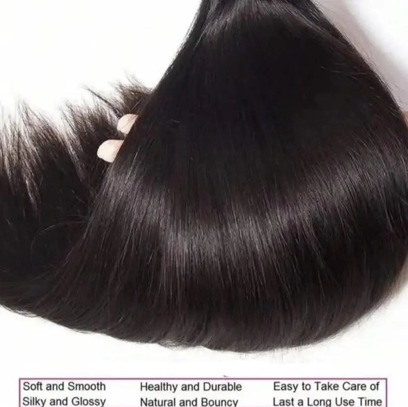 40 42 Inch Long Straight Human Hair Bundles Natural Brazilian