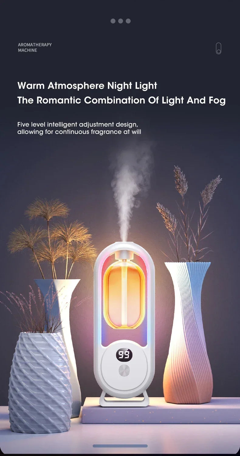 Automatic Home Fragrance Machine Essential Oil Diffuser Nebulizer Perfume Scent Machine for Kitchen and Toilet Deodorization