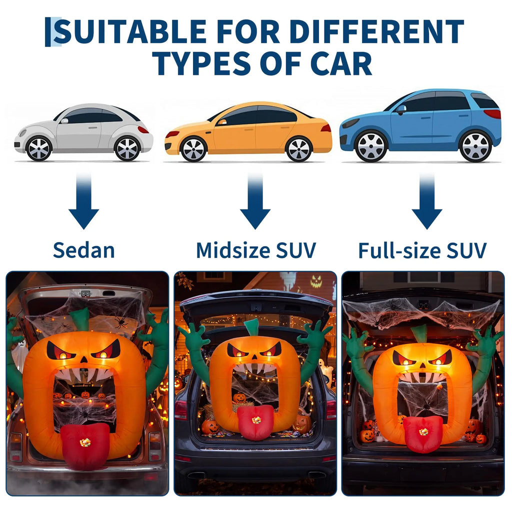 6FT Inflatable Pumpkin Trunk-or-Treat Decor
