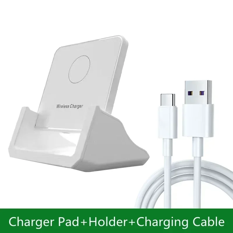 15W Wireless Charger Pad Stand Desktop Ultra-thin Mobile Phone Fast Charging Dock Station For iPhone 15 14 13 12 Samsung Xiaomi