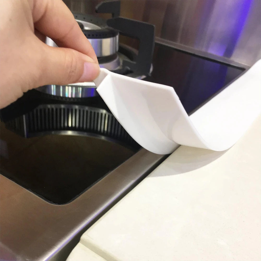 Silicone Stove Counter Gap Cover T-shape Kitchen Oilgas Slit Filler Heat Resistant Mat Cook Oil Dust Water Seal