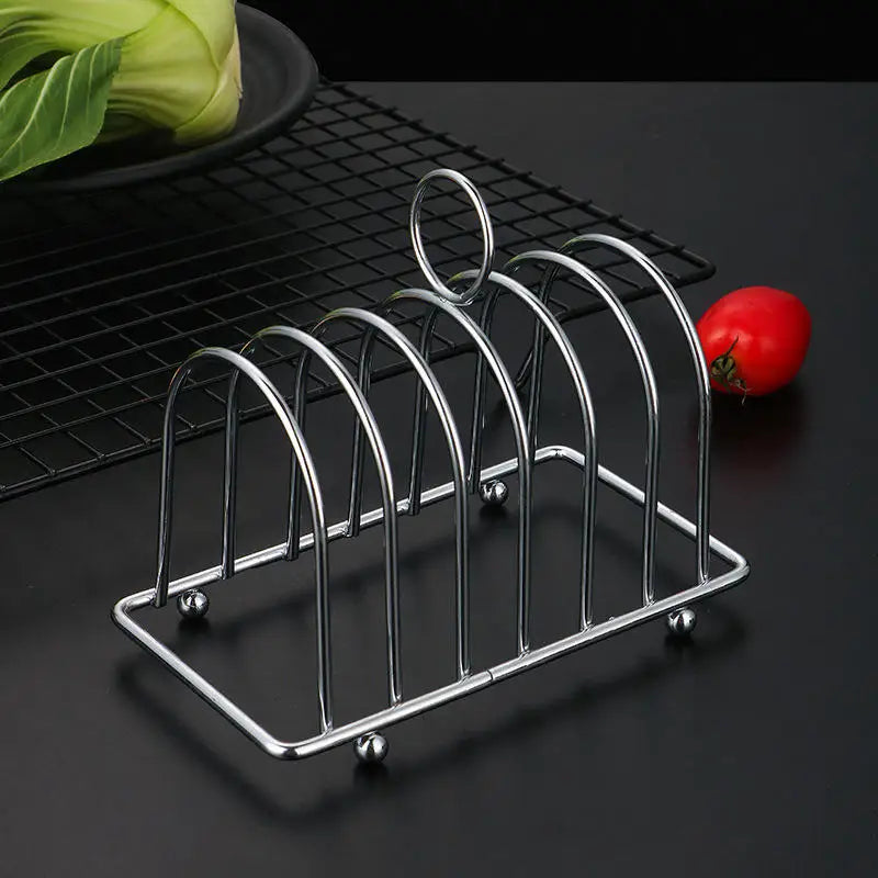 Stainless Steel Toast And Bread Rack Rectangle Food Display Tool For Air Fryer Accessories Food Tool Toast Rack For Kitchen