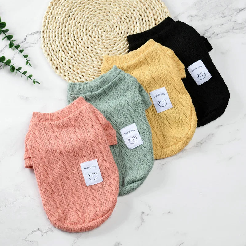 New Pet Sweater Winter Cat Dog Clothes Knitted Warm Cozy Jumper for Small Puppy Kitten Teddy Costume Outfit