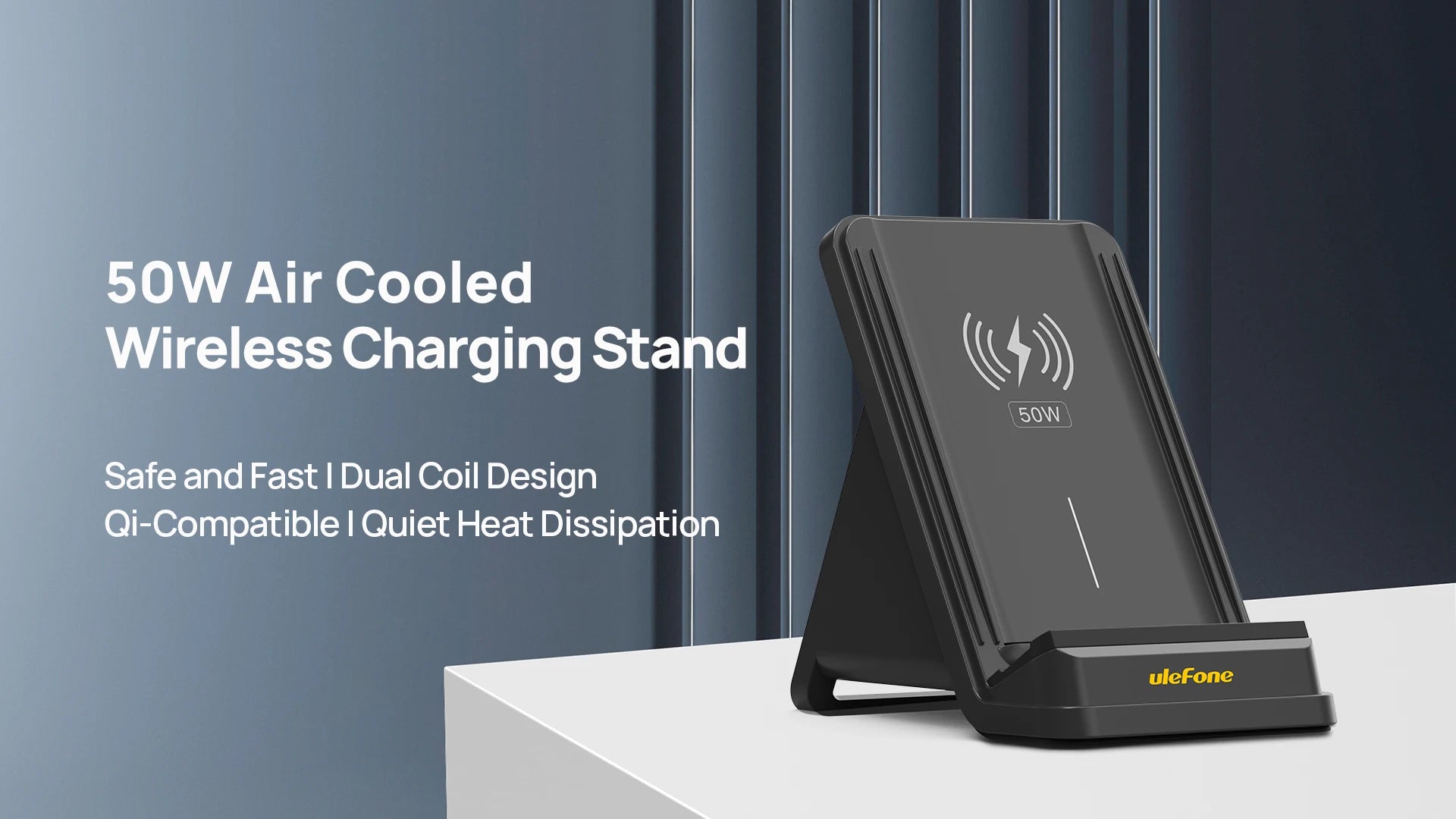 Ulefone WCS01 50W Air-cooled Wireless Charger Stand Ulefone Wireless Charging Phone Holder