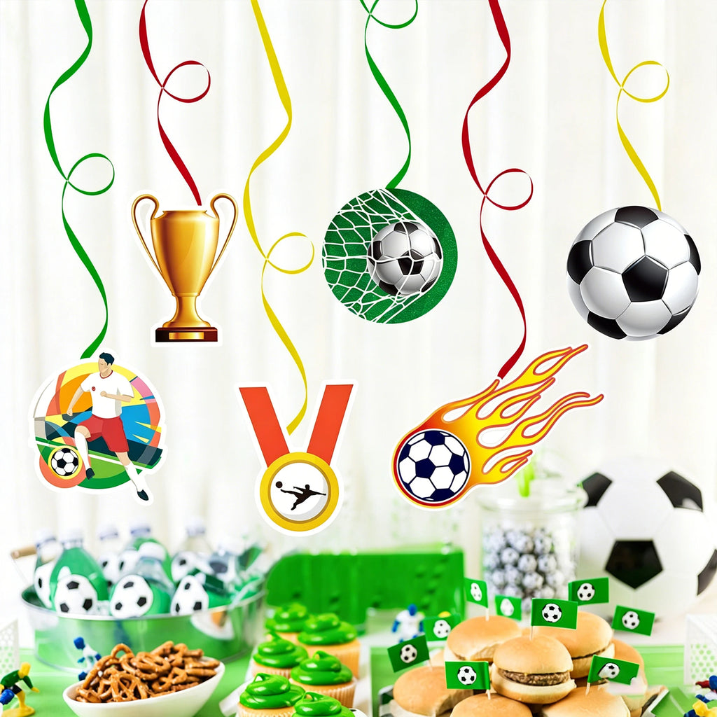 2sets/1set Soccer Happy Birthday Banner Set Football Theme Birthday