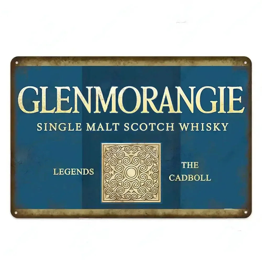 Retro Whiskey Plaque Metal - Enhance your decor with this lovely vintage metal sign. Ideal for pub,bar,club,living room,man cave