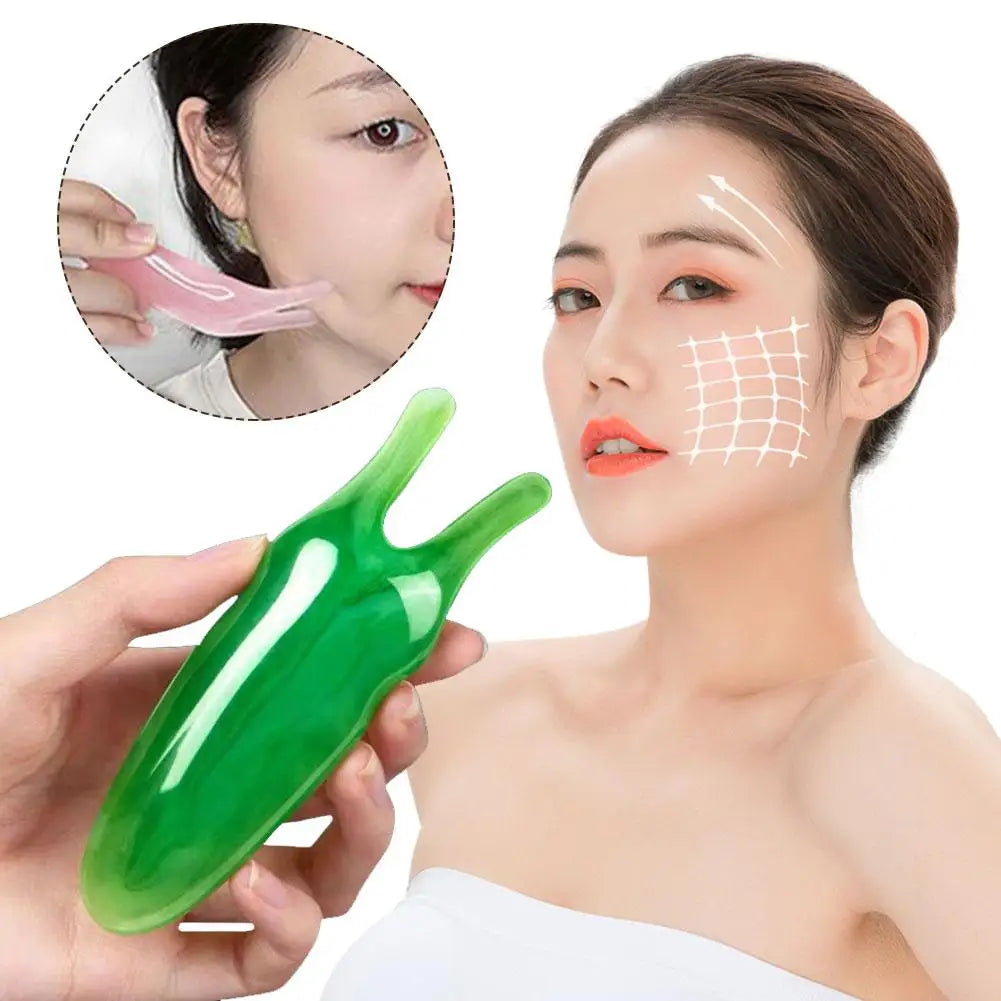 Natural Resin Gua Sha Facial Scraper Massager - Eye, Nose, and Face Care Tool - Skin Care Beauty SPA Gouache Tool