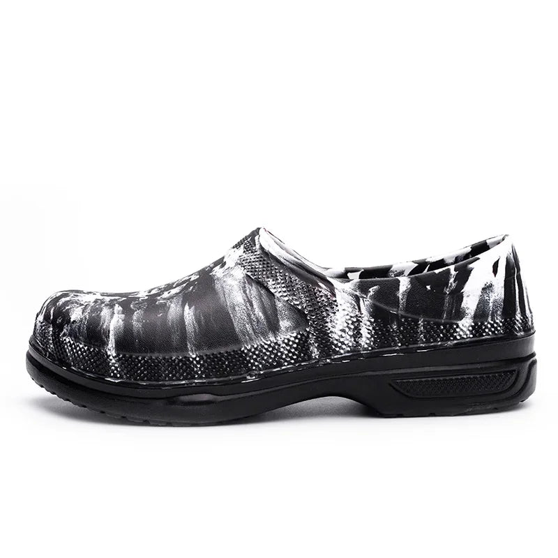 High Quality EVA Chef Shoes Non-slip Waterproof Oil-Proof Kitchen Cook Flat Working Shoes Hotel Restaurant Clogs Men Multicolor