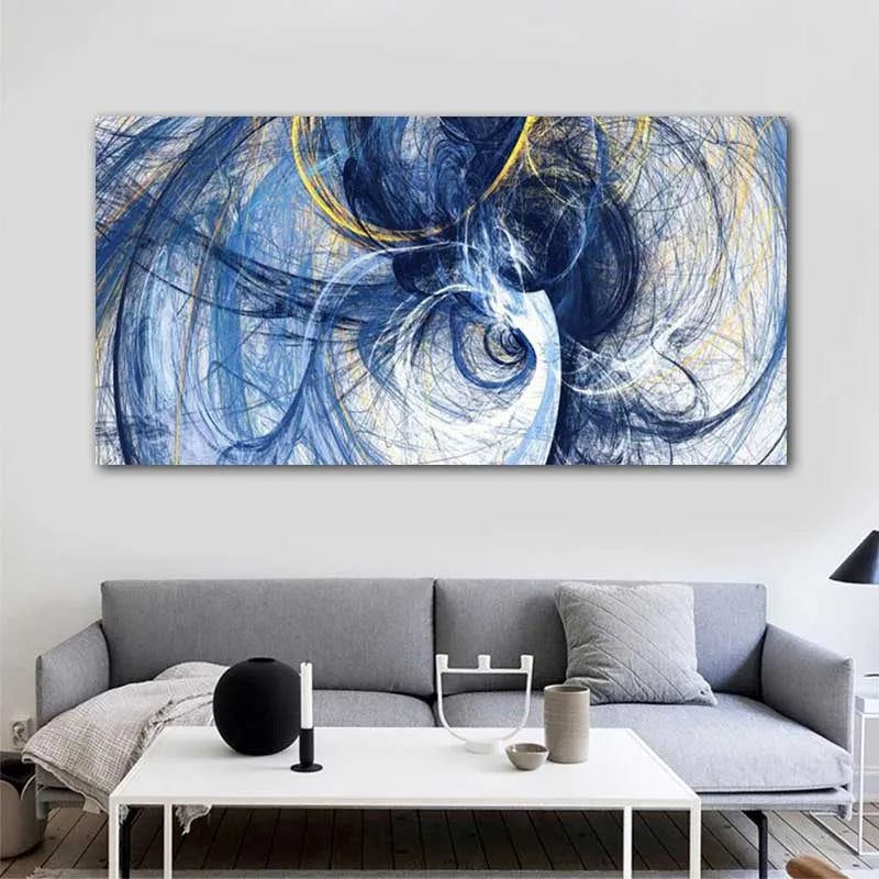 Abstract Colorful Canvas Painting Quadro Flower Posters and Prints Wall Art Pictures Cuadros Living Room Home Decor No Frame