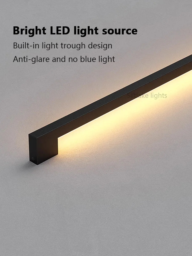 Nordic Modern Long Wall Lamps LED Wall Mount Lamp Indoor Living Room Bedroom Background Wall Light Home Decorative Lamp 90V 240V