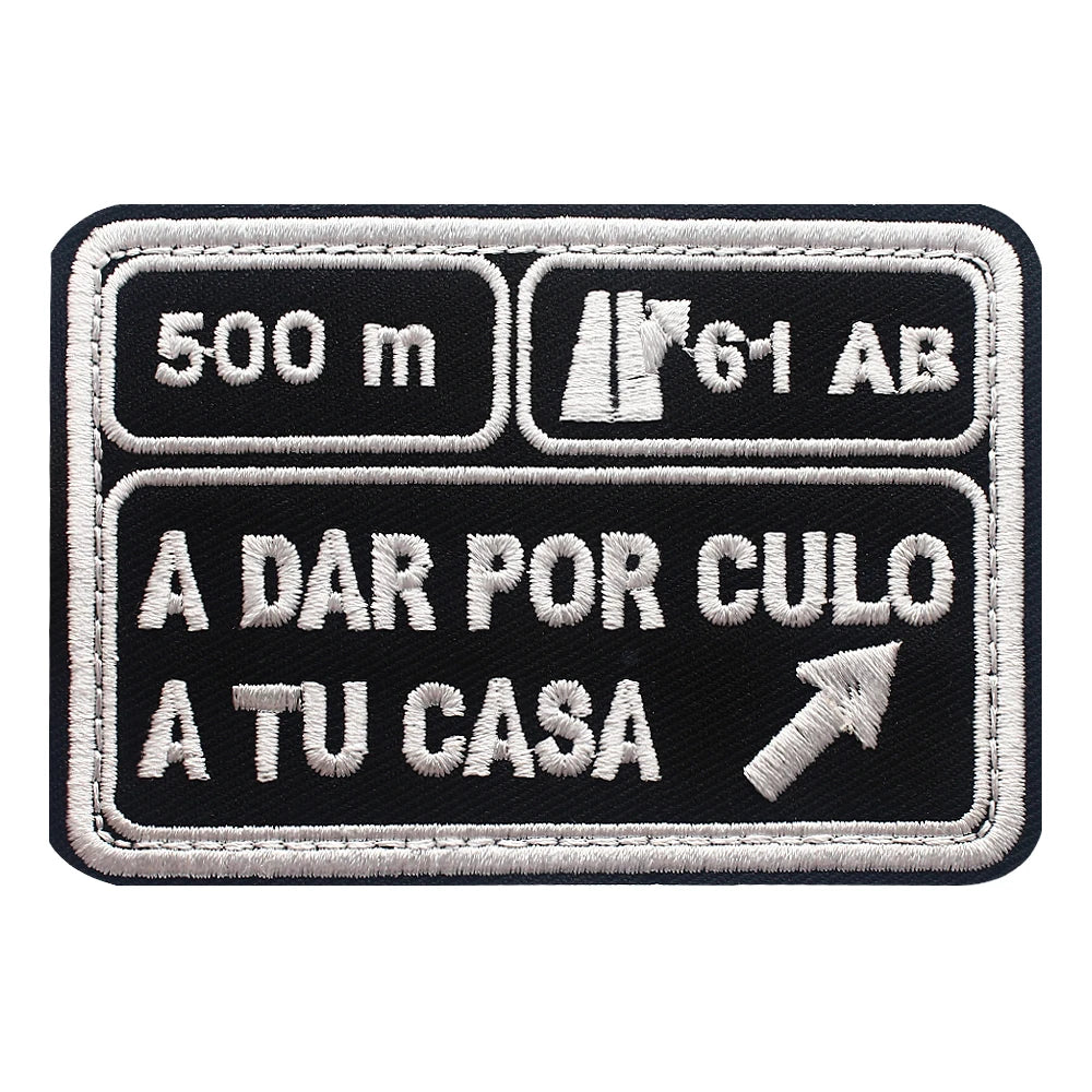 20kg Strength Lifting Barbell 500m A Llorar A Dar Por Patch PVC Emblem With Hook Fastening For Backpack Cap Vest Helmet Uniform