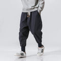 Cotton Harem Pants Men Streetwear Joggers New Baggy Drop-crotch