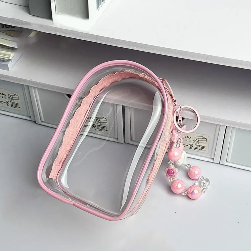 2025 New For 17cm Labubu V2 V3 15cm PVC Storage Bag Dolls Display Bag Cotton Doll Outfit Crossbody Pain Bag Home Organization