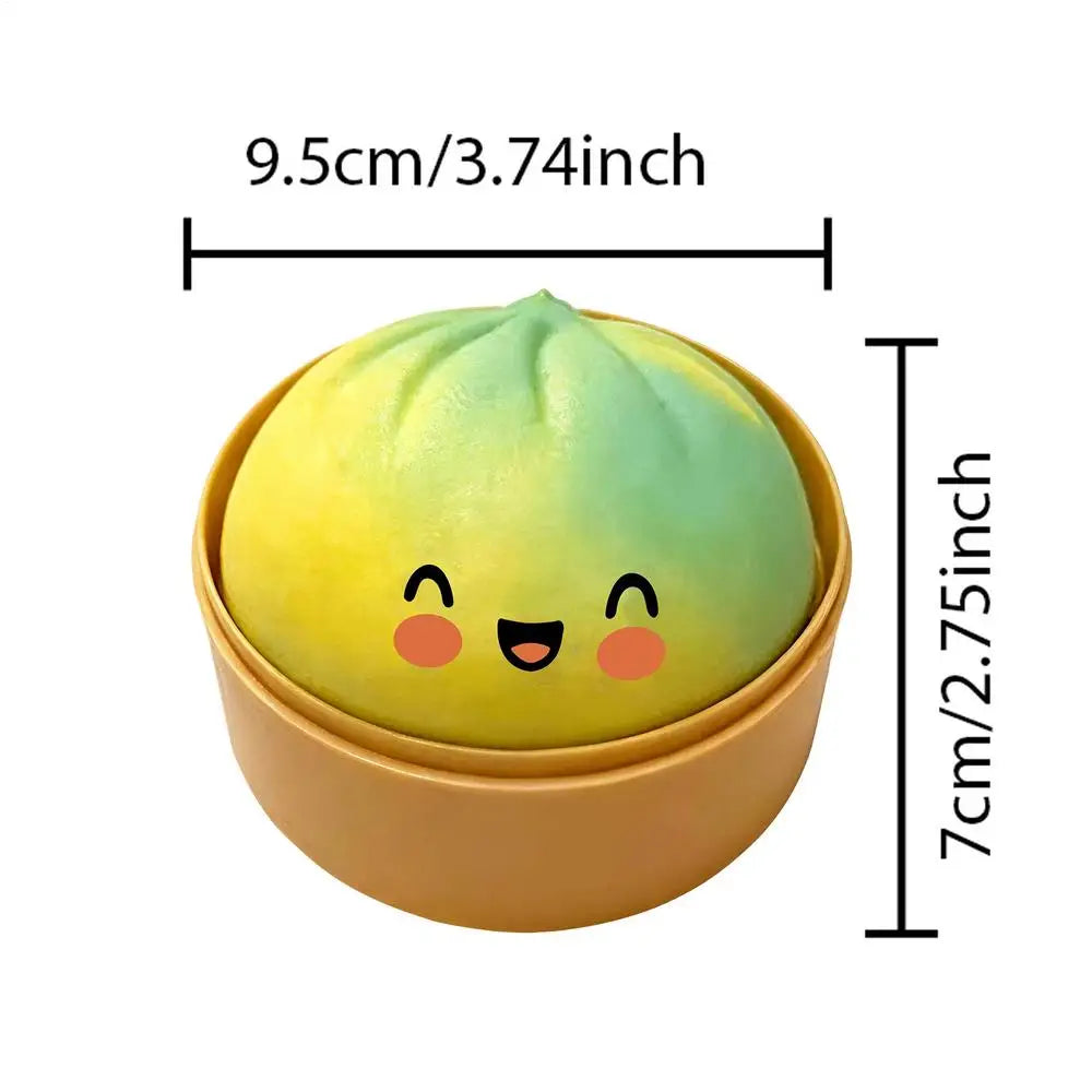 Colorful Bun Sensory Balls Giant Rainbow Dumpling-Shaped Stress-Relieving Ball Rare Pink Glittering Dumpling Soft Squeeze Toy