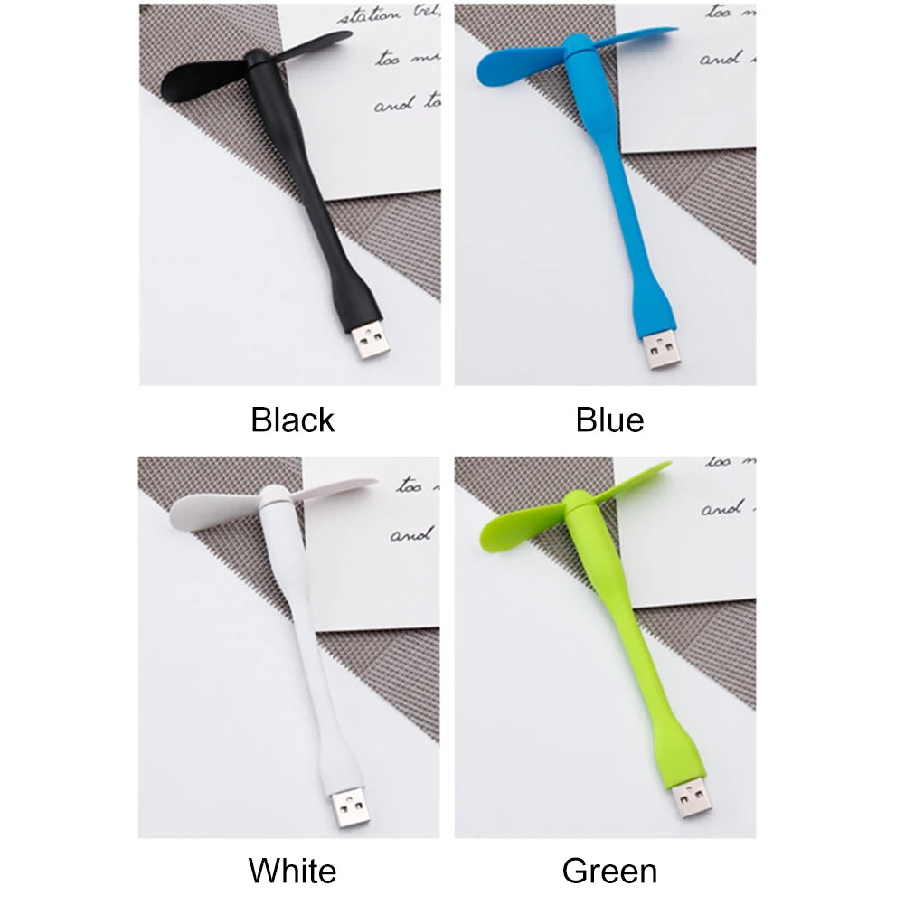 Flexible USB Mini Fan for Laptop & Power Bank