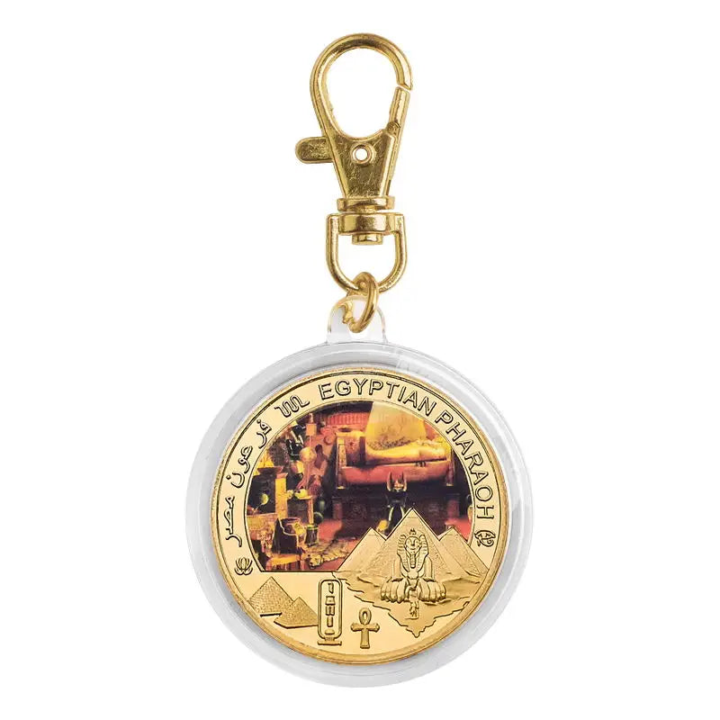 Egyptian Pharaoh Gold Plated Commemorative Coin Egypt Challenge Coin Art Craft Souvenir Business Gift for Collection Home Decor