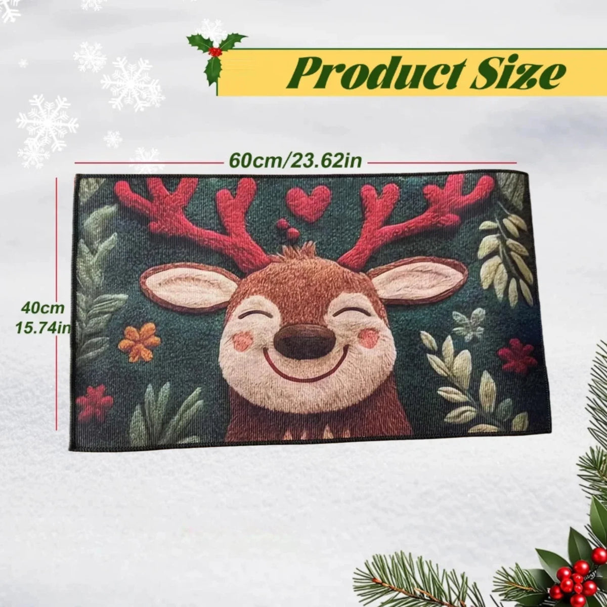 1/2pcs Christmas Carpet Door Merry Christmas Mat Festival Outdoor
