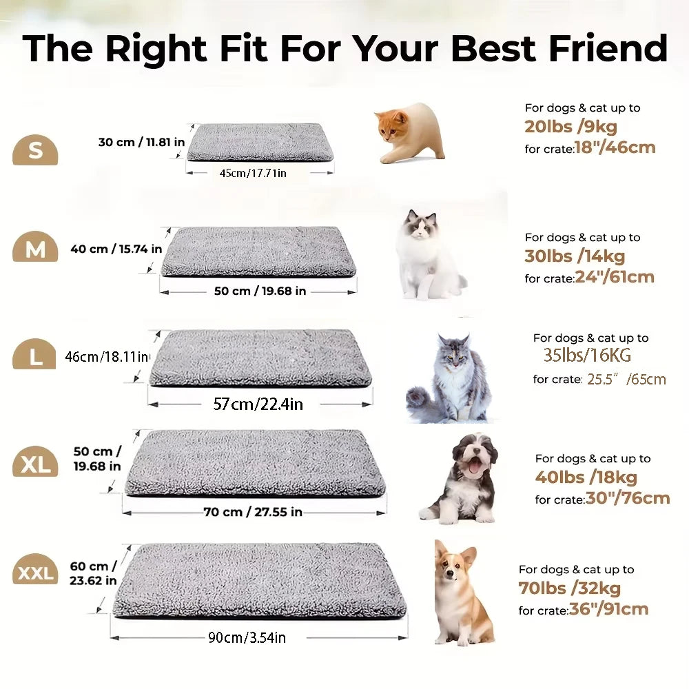 Winter Warming Pet Mattress, Super Warm Cat And Dog Pad, Washable And Non-Slip Mat, Suitable for Small to Large Dogs And Cats