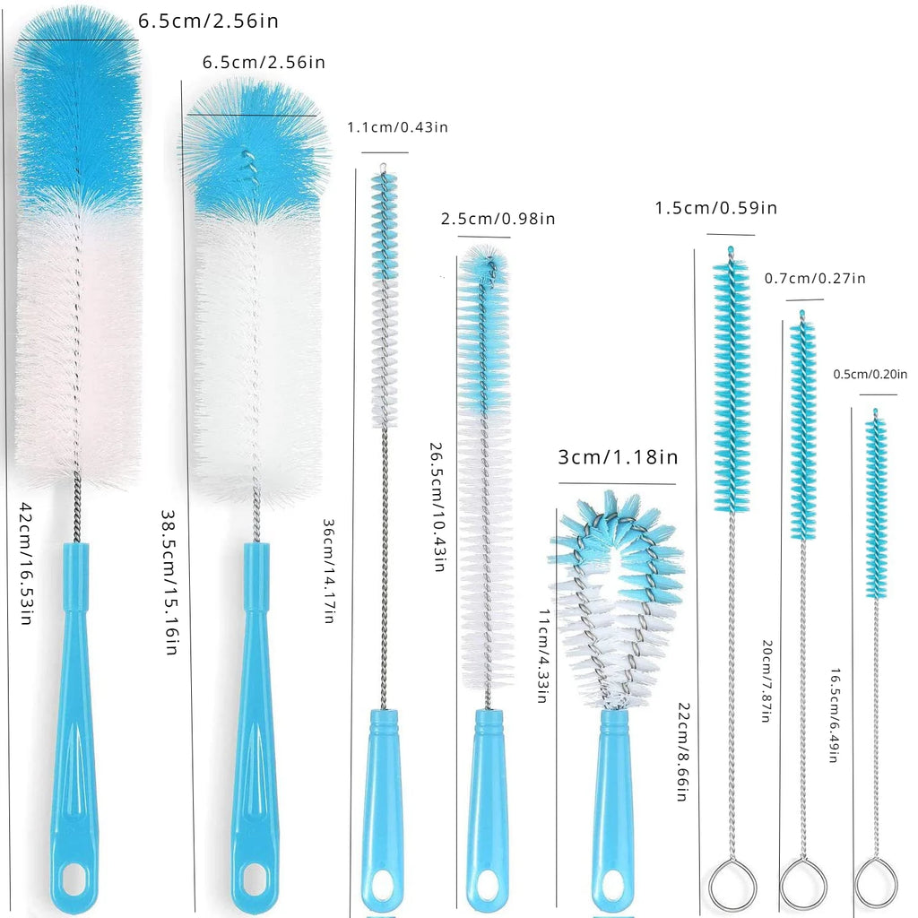 8pcs Straw Brush,Tea Stain Removal Brush,No Dead Corner, Multipurpose Kitchen Cleaning Brush,For Water Bottle,tea Cup, Groove,
